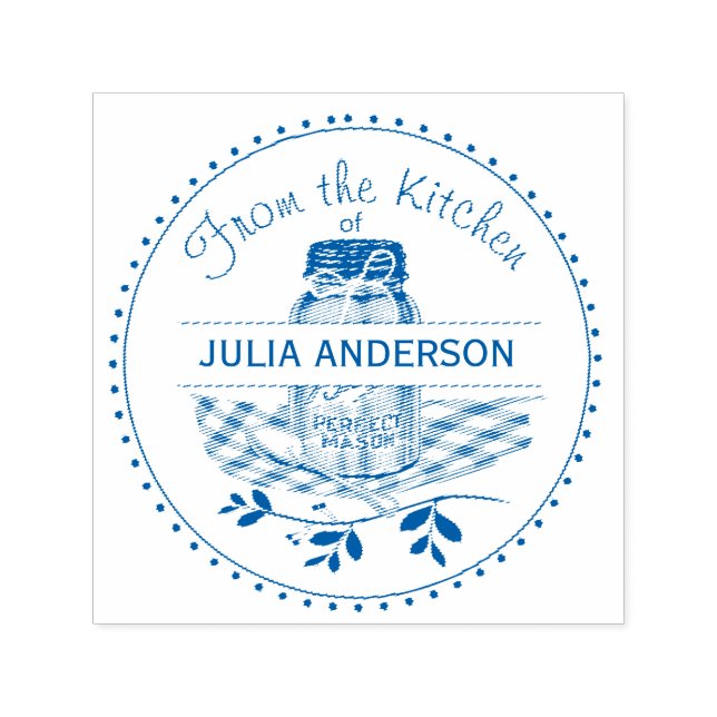 Tampon Auto-encreur Mason Jar de la cuisine (Design)