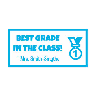 Tampon Auto-encreur "MEILLEUR NIVEAU DANS LA CLASSE !" + Nom du Tuteur