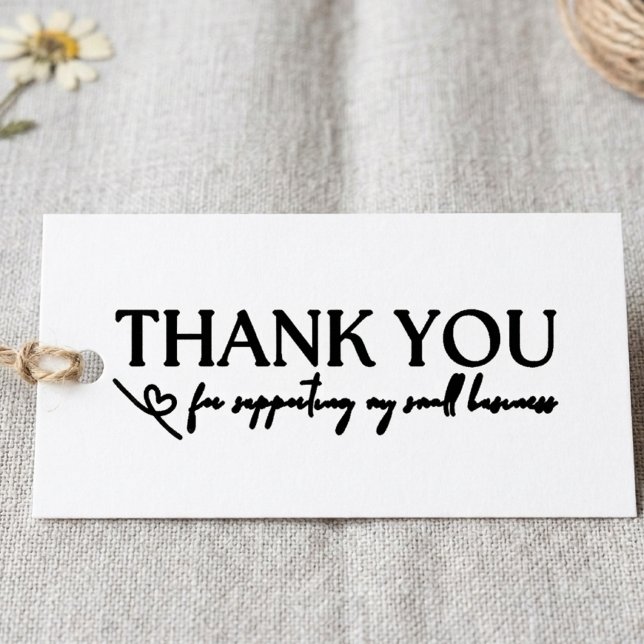 Tampon Auto-encreur Merci de Soutenir Mon Script de Petite Entreprise (script thank you for supporting my small business)