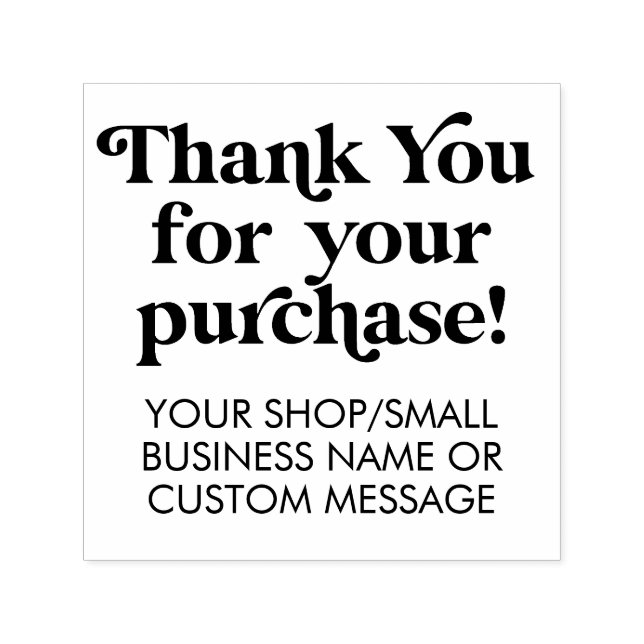 Tampon Auto-encreur Merci pour votre achat Petite Entreprise Personnal (Design)