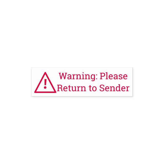Tampon Auto-encreur Message de point d'exclamation du triangle d'avert (Design)