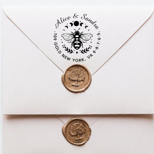 Tampon Auto-encreur Miel Bee Nom de famille vintage et