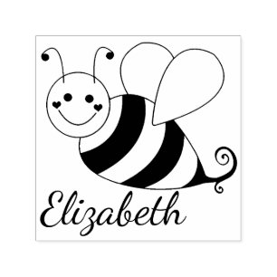 Tampon Auto-encreur Mignon gaffez l'abeille personnalisée