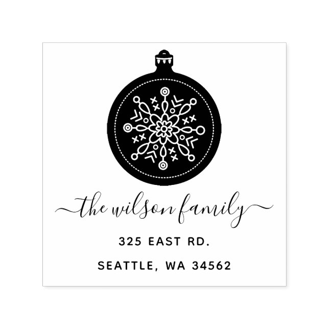 Tampon Auto-encreur Mignonne ornement scandinave Nordic Adresse de ret (Design)