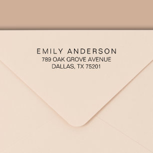 Tampon Auto-encreur Minimal de typographie moderne Adresse de retour