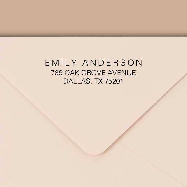 Tampon Auto-encreur Minimal de typographie moderne Adresse de retour (Créateur téléchargé)