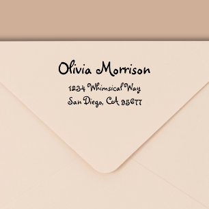 Tampon Auto-encreur Minimal de typographie moderne Adresse de retour