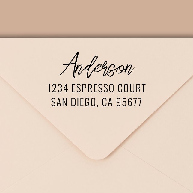 Tampon Auto-encreur Minimal de typographie moderne Adresse de retour (Créateur téléchargé)