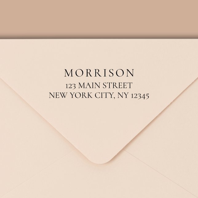 Tampon Auto-encreur Minimal de typographie moderne Adresse de retour (Créateur téléchargé)