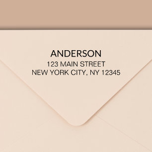 Tampon Auto-encreur Minimal de typographie moderne Adresse de retour