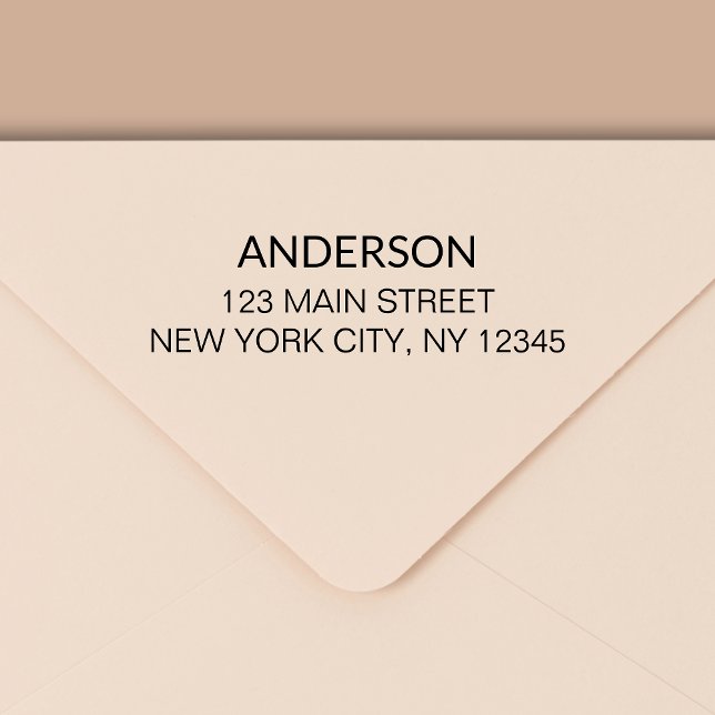 Tampon Auto-encreur Minimal de typographie moderne Adresse de retour (Créateur téléchargé)