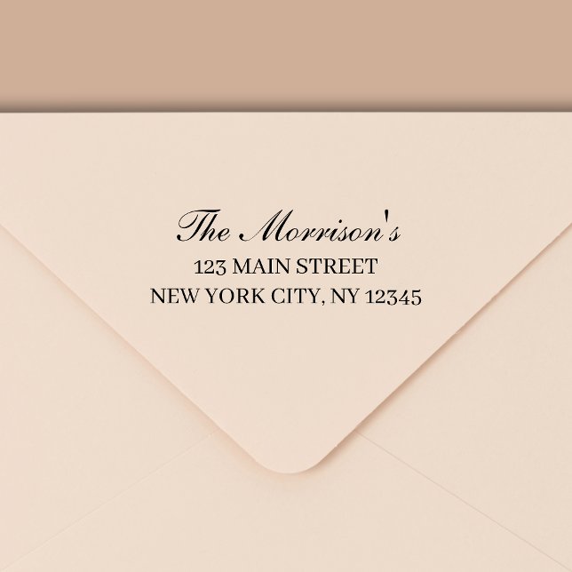 Tampon Auto-encreur Minimal de typographie moderne Adresse de retour (Créateur téléchargé)