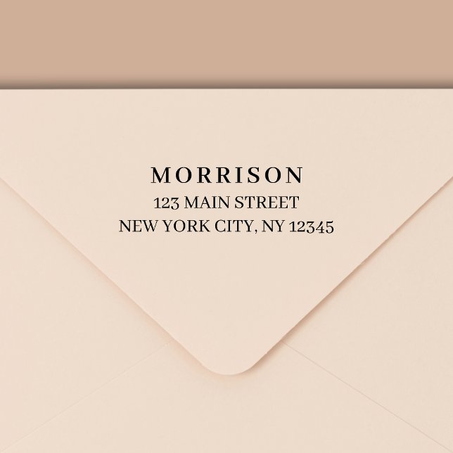 Tampon Auto-encreur Minimal de typographie moderne Adresse de retour (Créateur téléchargé)