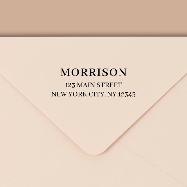 Tampon Auto-encreur Minimal de typographie moderne Adresse de retour (Créateur téléchargé)