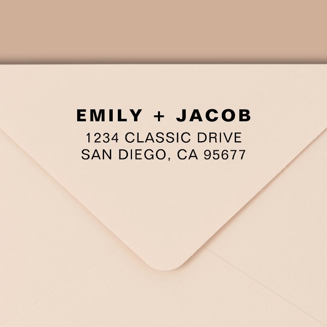 Tampon Auto-encreur Minimal de typographie moderne Adresse de retour (Créateur téléchargé)