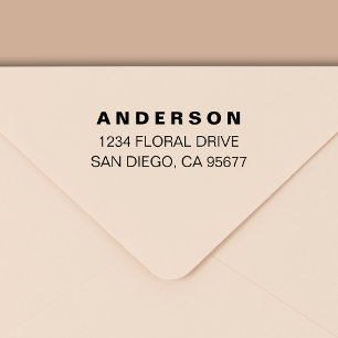 Tampon Auto-encreur Minimal de typographie moderne Adresse de retour