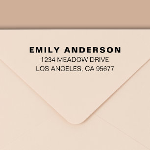 Tampon Auto-encreur Minimal de typographie moderne Adresse de retour