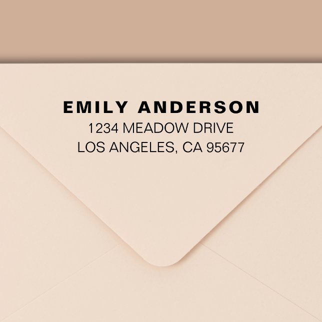 Tampon Auto-encreur Minimal de typographie moderne Adresse de retour (Créateur téléchargé)