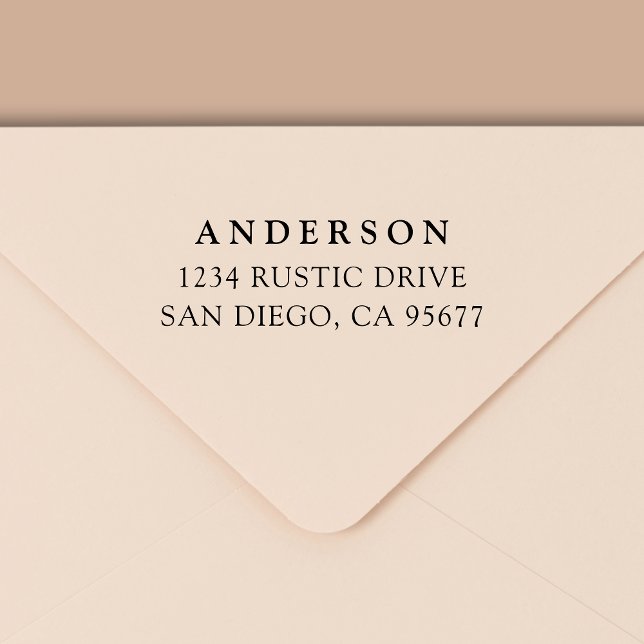 Tampon Auto-encreur Minimal de typographie moderne Adresse de retour (Créateur téléchargé)