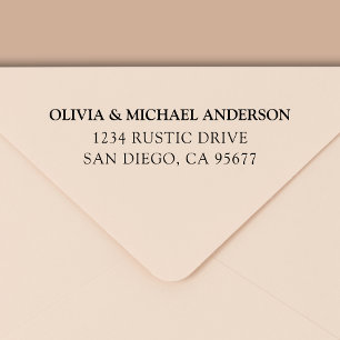 Tampon Auto-encreur Minimal de typographie moderne Adresse de retour