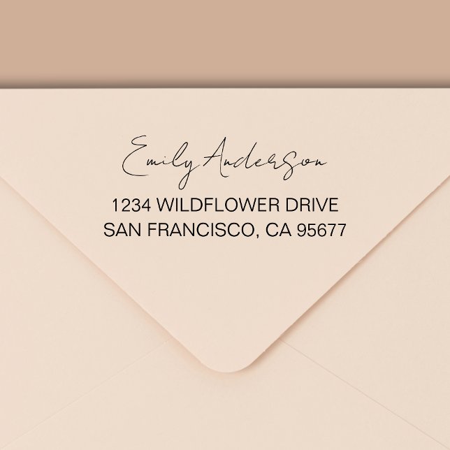 Tampon Auto-encreur Minimal de typographie moderne Adresse de retour (Créateur téléchargé)