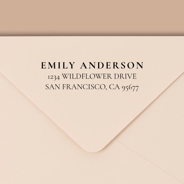 Tampon Auto-encreur Minimal de typographie moderne Adresse de retour (Créateur téléchargé)