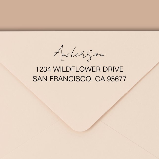Tampon Auto-encreur Minimal de typographie moderne Adresse de retour (Créateur téléchargé)