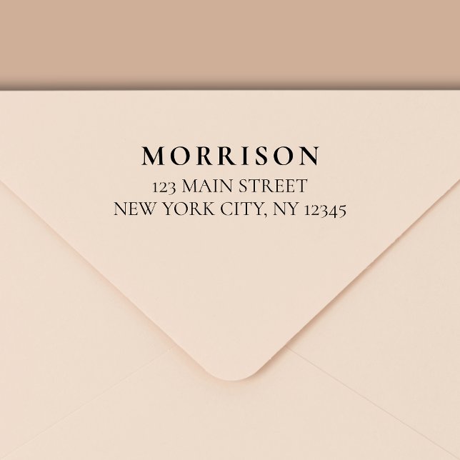 Tampon Auto-encreur Minimal de typographie moderne Adresse de retour (Créateur téléchargé)