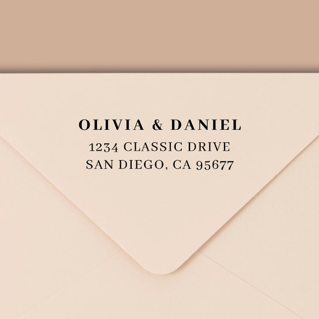 Tampon Auto-encreur Minimal de typographie moderne Adresse de retour (Créateur téléchargé)