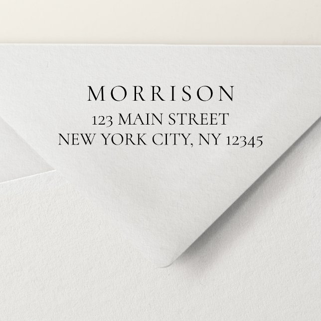 Tampon Auto-encreur Minimal de typographie moderne Adresse de retour (Créateur téléchargé)