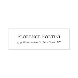 Tampon Auto-encreur Minimaliste simple noir et blanc moderne