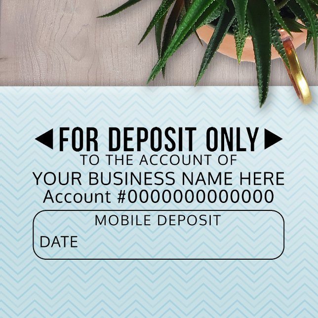 Tampon Auto-encreur Mobile Pour Dépôt Seulement Bureau Banque d'Affair (Créateur téléchargé)