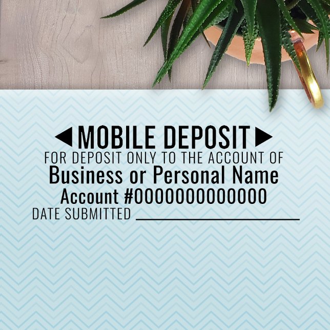 Tampon Auto-encreur Mobile Pour Dépôt Seulement Bureau De Base - Zone  (Créateur téléchargé)