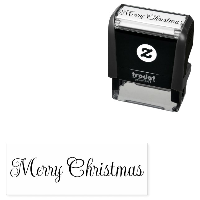 Tampon Auto-encreur Modèle de texte de script Joyeux Noël (En situation)