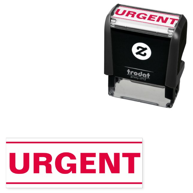 Tampon Auto-encreur Modèle de texte urgent (En situation)