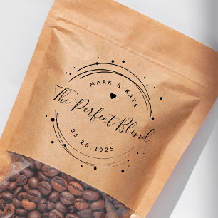 Tampon Auto-encreur Modern Circular The Perfect Blend Wedding Favor