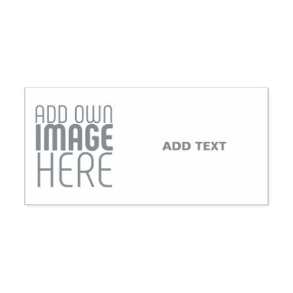 TAMPON AUTO-ENCREUR  MODERN EDITABLE WHITE IMAGE TEXT TEMPLATE GREY