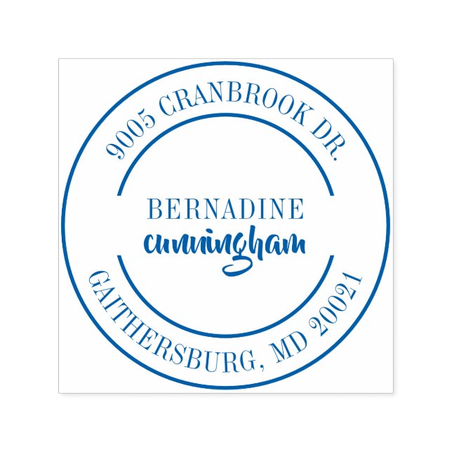 Tampon Auto-encreur Modern Elegant Adresse de retour personnelle (Design)