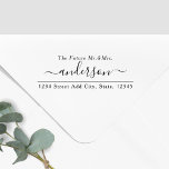 Tampon Auto-encreur Modern Elegant The Future Mr. and Mrs. Wedding<br><div class="desc">Custom-designed wedding address stamp featuring your personalized family name in modern elegant hand calligraphy.</div>