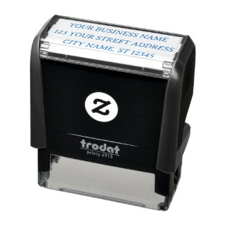 Tampon Auto-encreur Modern Minimaliste Nom d'entreprise Adresse de ret