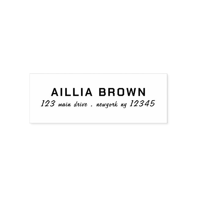 Tampon Auto-encreur Modern Script | Minimal Stylish Return Address (Design)