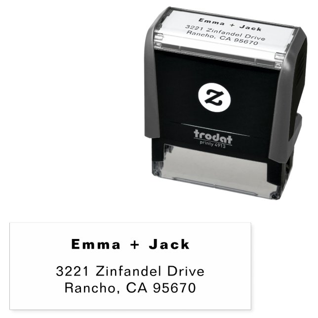 Tampon Auto-encreur Modern Wedding Save the date Housewarming Gift  (En situation)