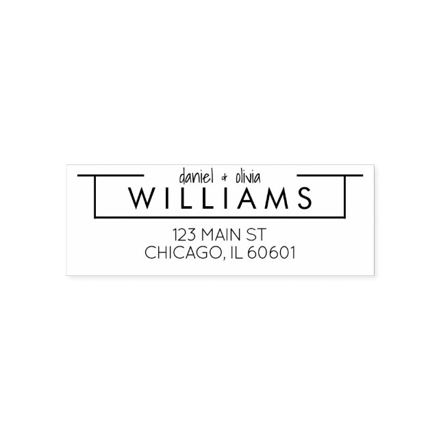 Tampon Auto-encreur Moderne | Timbre d'adresses personnalisé (Design)