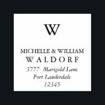 Tampon Auto-encreur Monogram Berry Laurel Branches Adresse de retour<br><div class="desc">Ajoutez une touche d'élégance à toutes vos cartes, invitations et correspondance avec notre timbre d'adresse de retour monogramme. Le design comprend votre monogramme entouré d'une illustration de branches de laurier botanique, avec vos noms, nom de famille et adresse de retour en dessous. Pour une demande personnalisée, veuillez nous contacter à...</div>