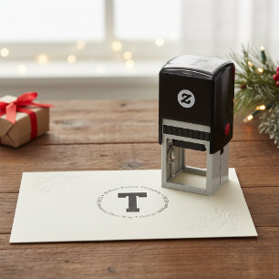 Tampon Auto-encreur Monogramme Adresse auto-encre en caoutchouc Timbre