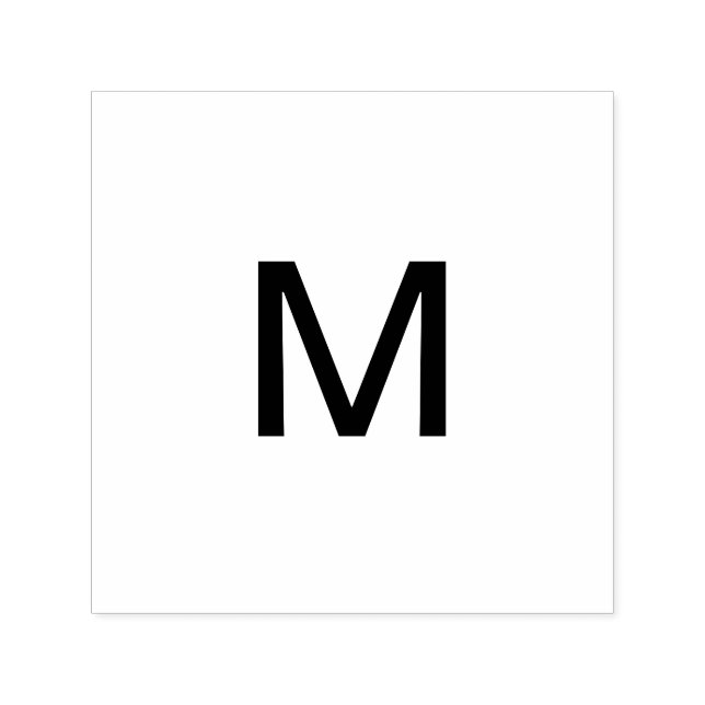 Tampon Auto-encreur Monogramme ajouter le nom lettre initiale simple (Design)