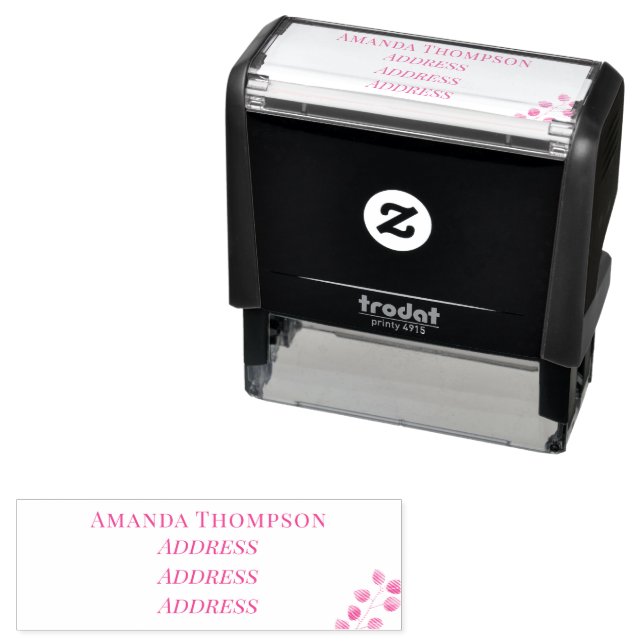 Tampon Auto-encreur Monogramme chic mariage (En situation)