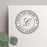 Tampon Auto-encreur Monogramme classique de la bibliothèque de plaques<br><div class="desc">Tampon sur mesure avec design monogramme de style classique.</div>