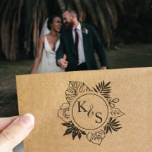 Monogramme de Couronne Tropicale en Écriture Éléga