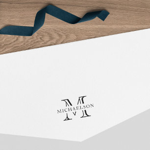 Tampon Auto-encreur Monogramme de nom classique